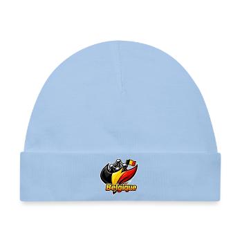 Belgische Flagge und Elektron - Baby Premium Organic Mütze - Hellblau - Vorne