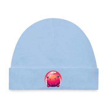 Fluffiges Monstergesicht Gradient - Baby Premium Organic Mütze - Hellblau - Vorne