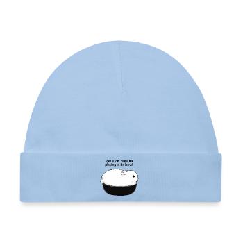 Lustiges Hasen Meme mit fauligem Humor  - Baby Premium Organic Mütze - Hellblau - Vorne