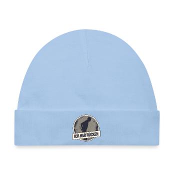 Ich hab Rücken Spruchshirt - Baby Premium Organic Mütze - Hellblau - Vorne