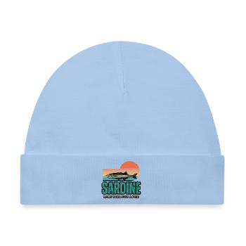 Retro Sardine – Sardinen lustig - Baby Premium Organic Mütze - Hellblau - Vorne