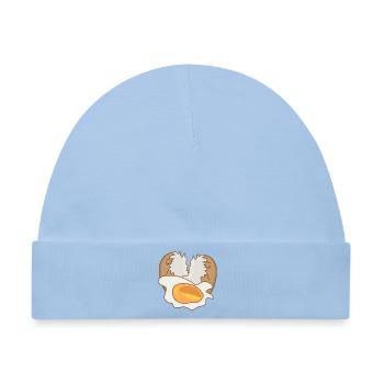 Spiegel mit Eierschale - Baby Premium Organic Mütze - Hellblau - Vorne