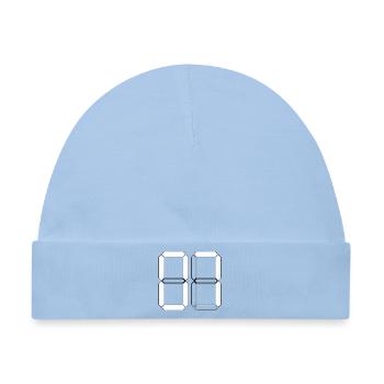 NUMMER 07 Null Sieben Geburtstag Geschenk Digital - Baby Premium Organic Mütze - Hellblau - Vorne