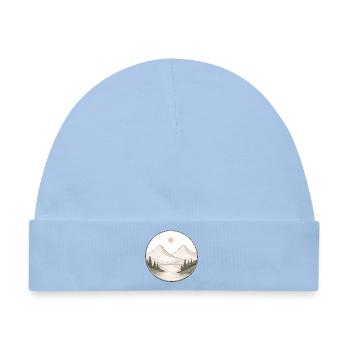 Gebirgslandschaft - Baby Premium Organic Mütze - Hellblau - Vorne