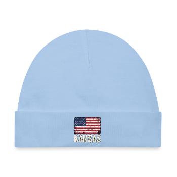 USA Kansas - Baby Premium Organic Mütze - Hellblau - Vorne