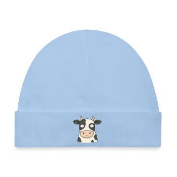 TINY ACTIVISTS | Kuh - Baby Premium Organic Mütze - Hellblau - Vorne
