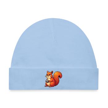 Eichhörnchen Eichhorn Eichhörnchenliebhaber Nager - Baby Premium Organic Mütze - Hellblau - Vorne