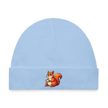 Eichhörnchen Eichhorn Eichhörnchenliebhaber Nager - Baby Premium Organic Mütze - Hellblau - Vorne