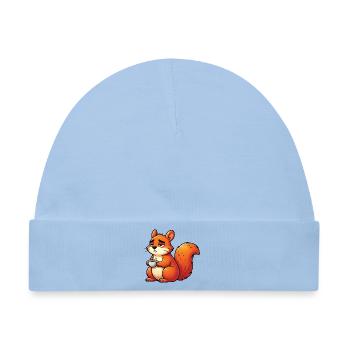 Eichhörnchen Eichhorn Eichhörnchenliebhaber Nager - Baby Premium Organic Mütze - Hellblau - Vorne