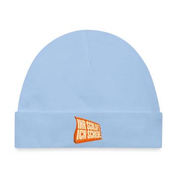 Ihr schlaft - Ich schiebe - Baby Premium Organic Mütze - Hellblau - Vorne