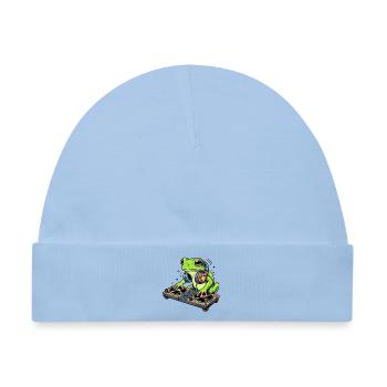 DJ Frosch - Baby Premium Organic Mütze - Hellblau - Vorne