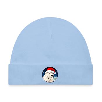 Eisbären Weihnachten - Baby Premium Organic Mütze - Hellblau - Vorne