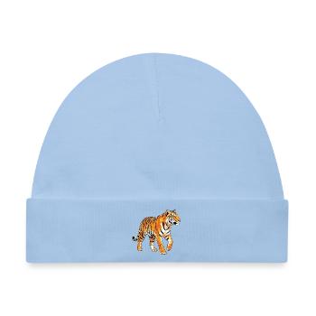 Poly Stil Tiger - Baby Premium Organic Mütze - Hellblau - Vorne