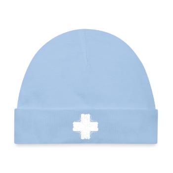 Schweiz / Suisse / Schweizerkreuz - Baby Premium Organic Mütze - Hellblau - Vorne