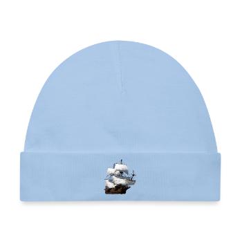 Segelschiff - Baby Premium Organic Mütze - Hellblau - Vorne