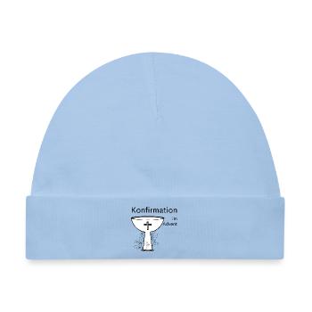 Konfirmation im Advent Abendmahl Stechpalme Symbol - Baby Premium Organic Mütze - Hellblau - Vorne