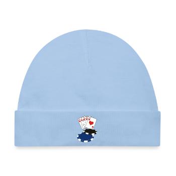 Poker - Baby Premium Organic Mütze - Hellblau - Vorne