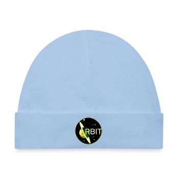 Saturn Orbit Planet space Umlaufbahn 70s Universum - Baby Premium Organic Mütze - Hellblau - Vorne