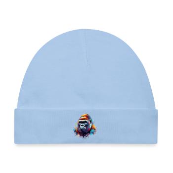 Gorilla - Baby Premium Organic Mütze - Hellblau - Vorne