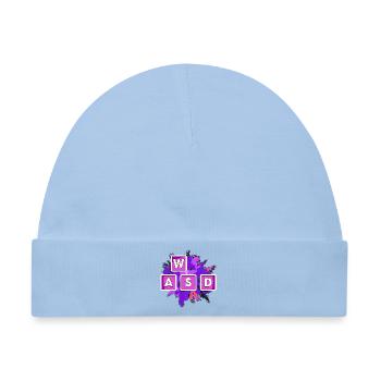 WASD Splash Gaming Blöcke - Baby Premium Organic Mütze - Hellblau - Vorne
