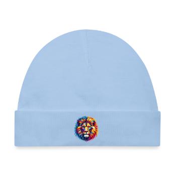Löwe - Baby Premium Organic Mütze - Hellblau - Vorne