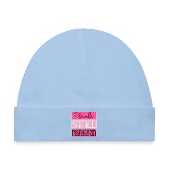 HOBBY REITEN PFERDESTALL MANAGERIN - Baby Premium Organic Mütze - Hellblau - Vorne