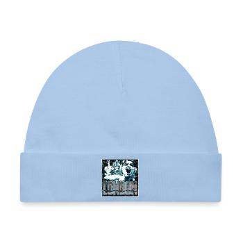 Expressive London Street Art Design - Baby Premium Organic Mütze - Hellblau - Vorne