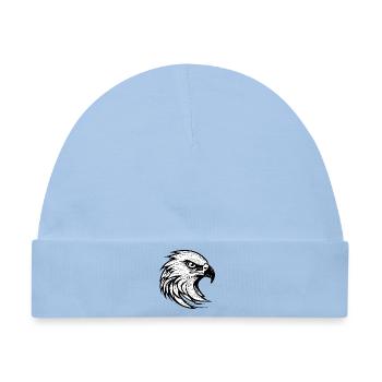 Detaillierte Adlerkopf-Illustration - Baby Premium Organic Mütze - Hellblau - Vorne