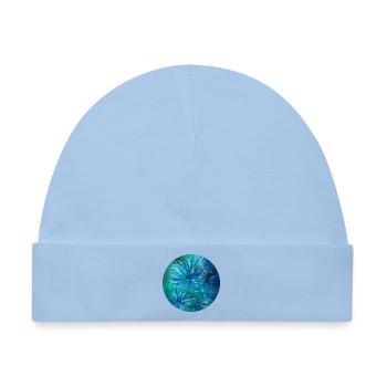 Sommerfarben- handgemalt von Martina Eßer - Baby Premium Organic Mütze - Hellblau - Vorne