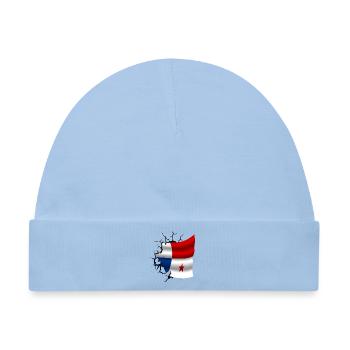 Flagge von Panama - Panama - Flagge Broken Design - Baby Premium Organic Mütze - Hellblau - Vorne