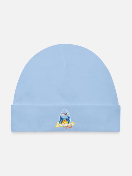 Summer_vibes_098 - Baby Premium Organic Mütze - Hellblau