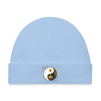 Yin Yang Tao mit Buddha  - Baby Premium Organic Mütze - Hellblau - Vorne
