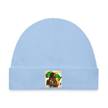 Afrikanisches Mädchen und Frau in kultureller Allianz - Baby Premium Organic Mütze - Hellblau - Vorne