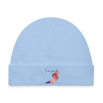 American Pride Wrap Flagge - Baby Premium Organic Mütze - Hellblau - Vorne