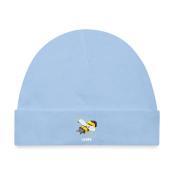 Lustige USB Biene Karikatur - Baby Premium Organic Mütze - Hellblau - Vorne