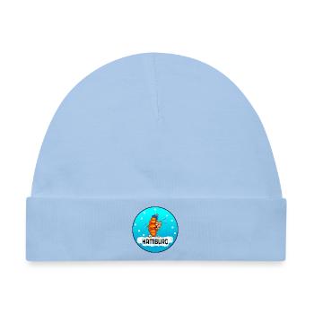 WINTER SCHNEE HAMBURG FRANZBRÖTCHEN - Baby Premium Organic Mütze - Hellblau - Vorne