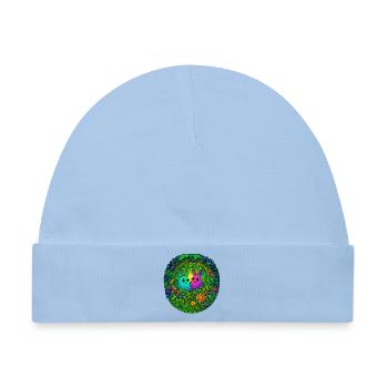 Leuchtende Wesen im Zauberwald - Baby Premium Organic Mütze - Hellblau - Vorne