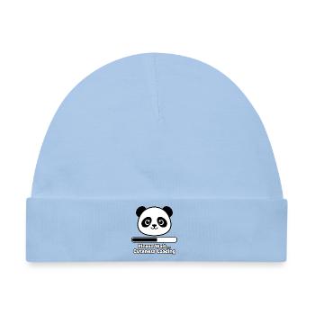 Panda Ladebildschirm Kuscheltier - Baby Premium Organic Mütze - Hellblau - Vorne