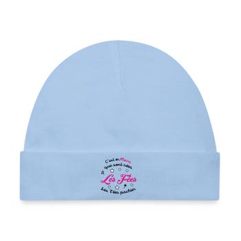 März Geburtstag – Die Feen machen keinen Scheiß! - Baby Premium Organic Mütze - Hellblau - Vorne