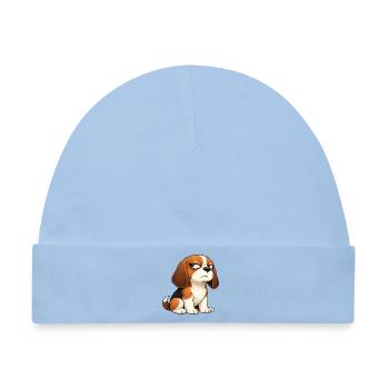 Arrogant Beagle Cartoon Hund Comic Eingeschnappt - Baby Premium Organic Mütze - Hellblau - Vorne