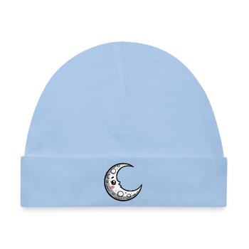 Mond - Baby Premium Organic Mütze - Hellblau - Vorne