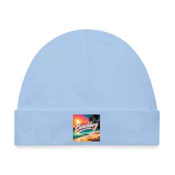 Beachboy Neon Sunset - Baby Premium Organic Mütze - Hellblau - Vorne