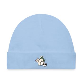 Dapper Kawaii Pig: Krücke und Prothese - Baby Premium Organic Mütze - Hellblau - Vorne