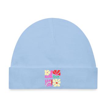 Sonnenblumen Power Floral Sun surfen aloha - Baby Premium Organic Mütze - Hellblau - Vorne
