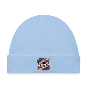 United States  - Baby Premium Organic Mütze - Hellblau - Vorne