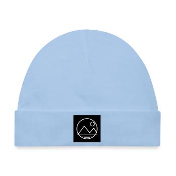 Mond- und Berglandschaft - Baby Premium Organic Mütze - Hellblau - Vorne