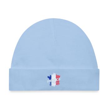 France Flagge Graffiti Schrift - Baby Premium Organic Mütze - Hellblau - Vorne