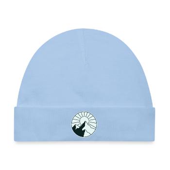 Berg-Sonnen-Design - Baby Premium Organic Mütze - Hellblau - Vorne