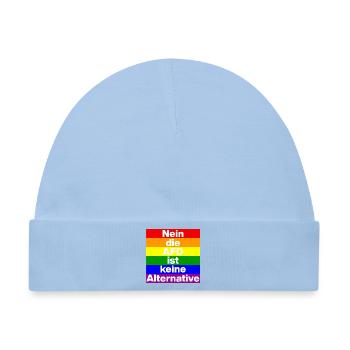 NEIN DIE AFD IST KEINE ALTERNATIVE, NO NZS, PRIDE - Baby Premium Organic Mütze - Hellblau - Vorne