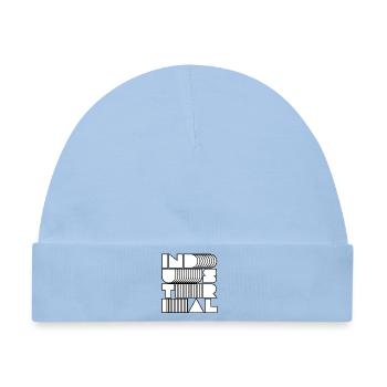 Industrielle Op-Art-Buchstaben - Baby Premium Organic Mütze - Hellblau - Vorne